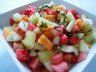 Melonensalat mit Pfefferminze  